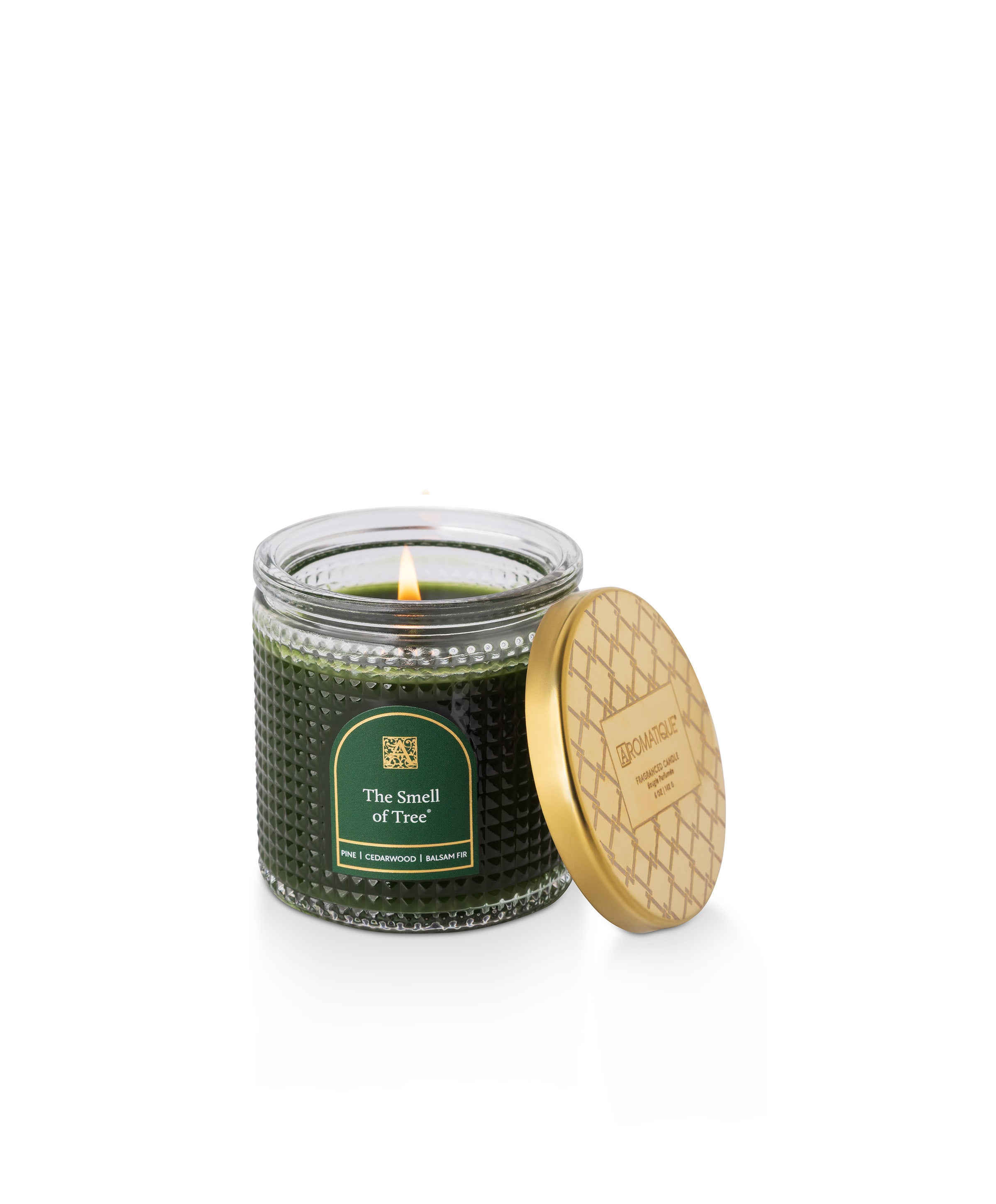 The Smell of Tree 6 oz textured glass candle, alternate view