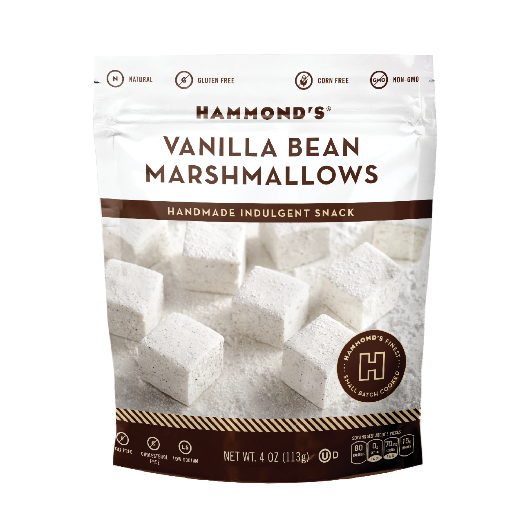 Vanilla Bean Marshmallows in a resealable bag