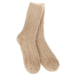 World's Softest Ragg Feather Crew socks in Mocca