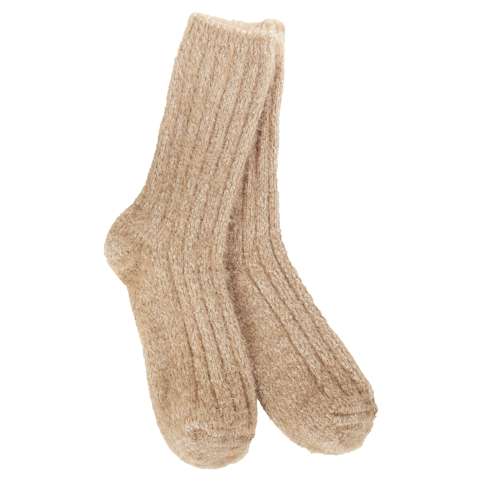 World's Softest Ragg Feather Crew socks in Mocca