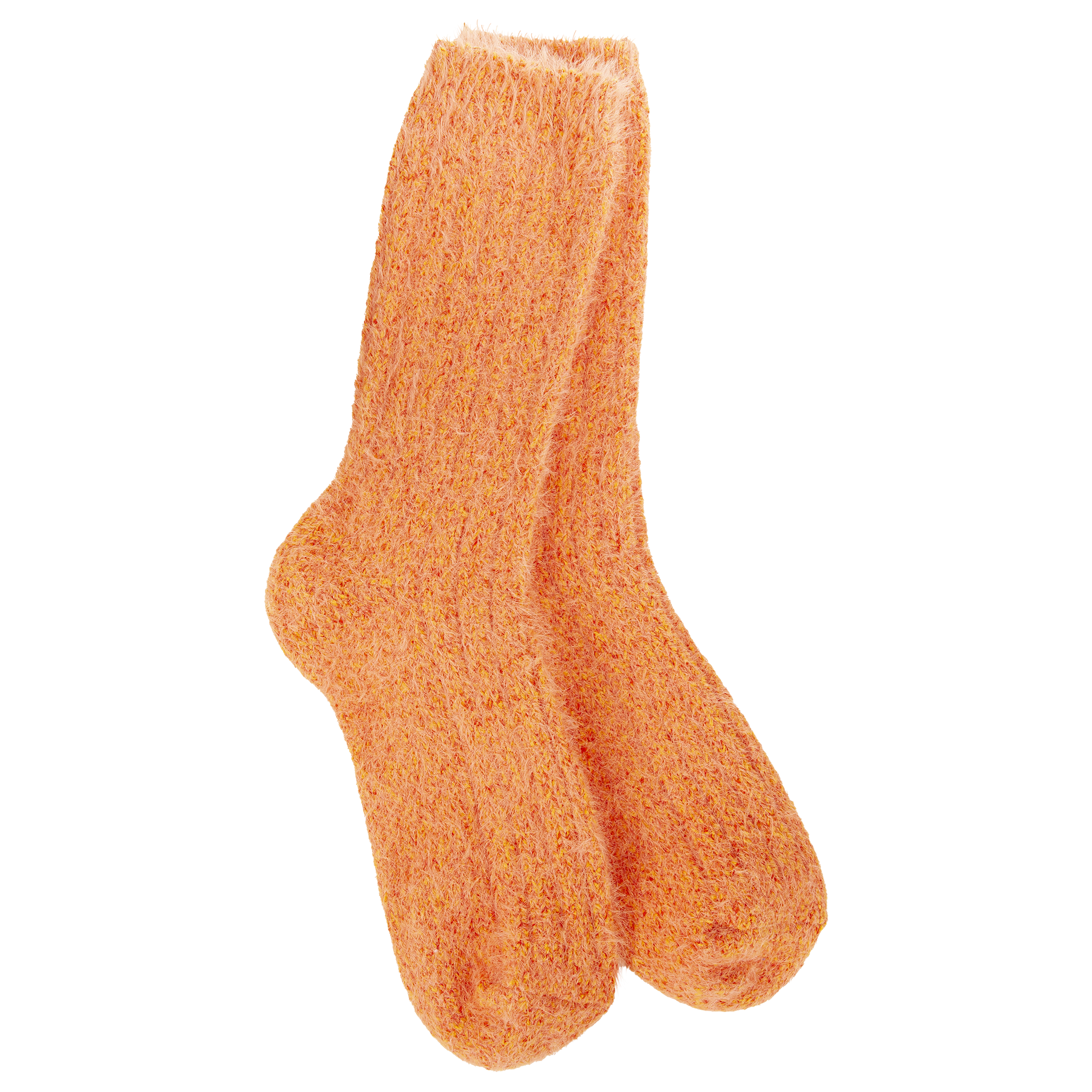 World's Softest Ragg Feather Crew socks in Orange