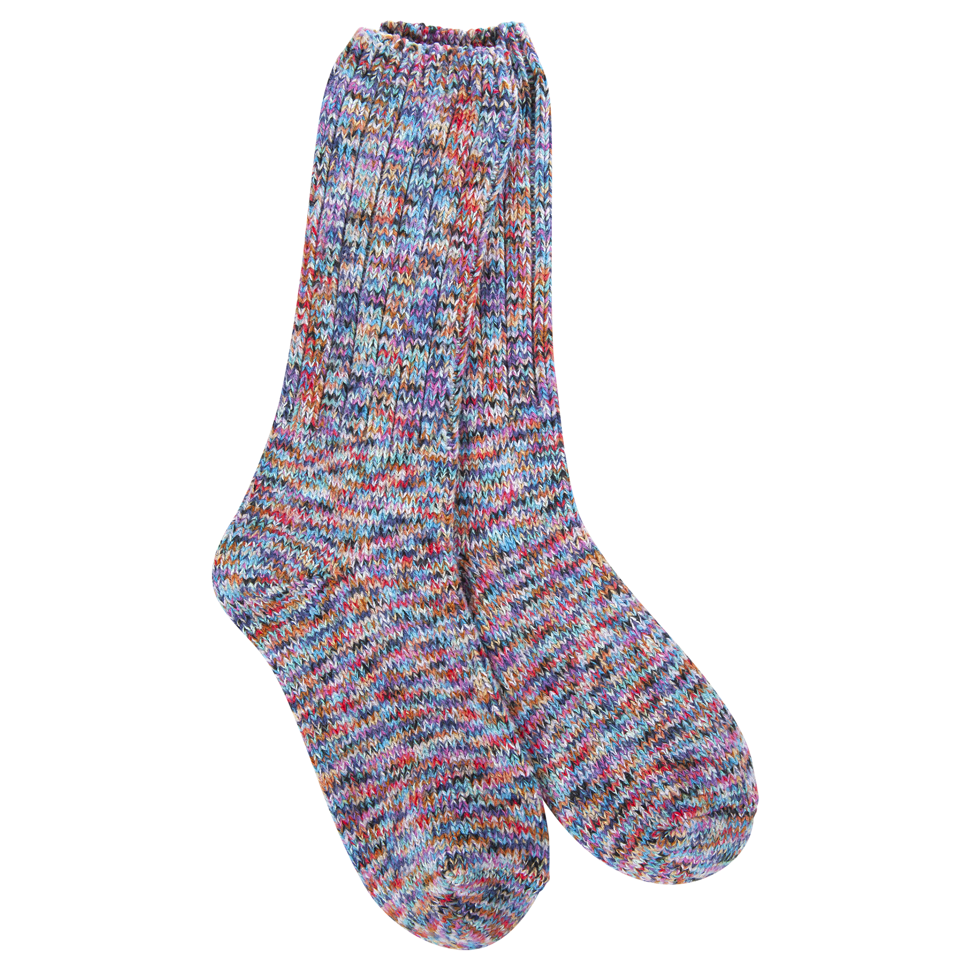 World's Softest Weekend Ragg Crew socks in Indigo