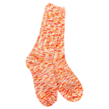 World's Softest Weekend Ragg Crew socks in Orange