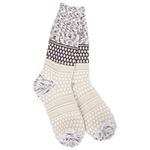 World's Softest Weekend Gallery Textured Crew socks in Cookie Dough Multi