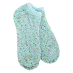 World's Softest Cozy Low socks in Aqua Blue Confetti