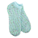 World's Softest Cozy Low socks in Aqua Blue Confetti