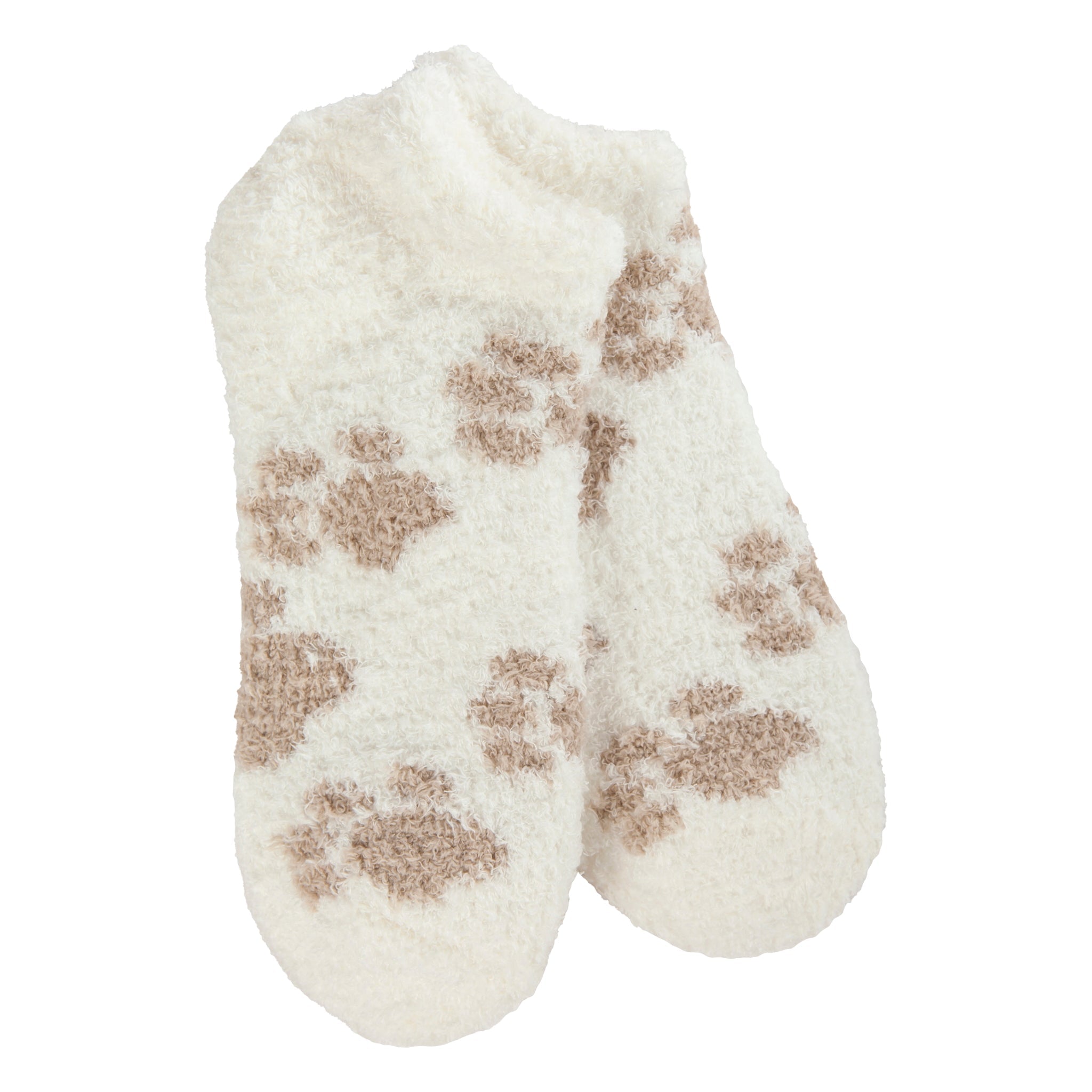 World's Softest Cozy Low socks in Stone Paw