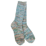 World's Softest Weekend Missioni Crew socks in Coastal