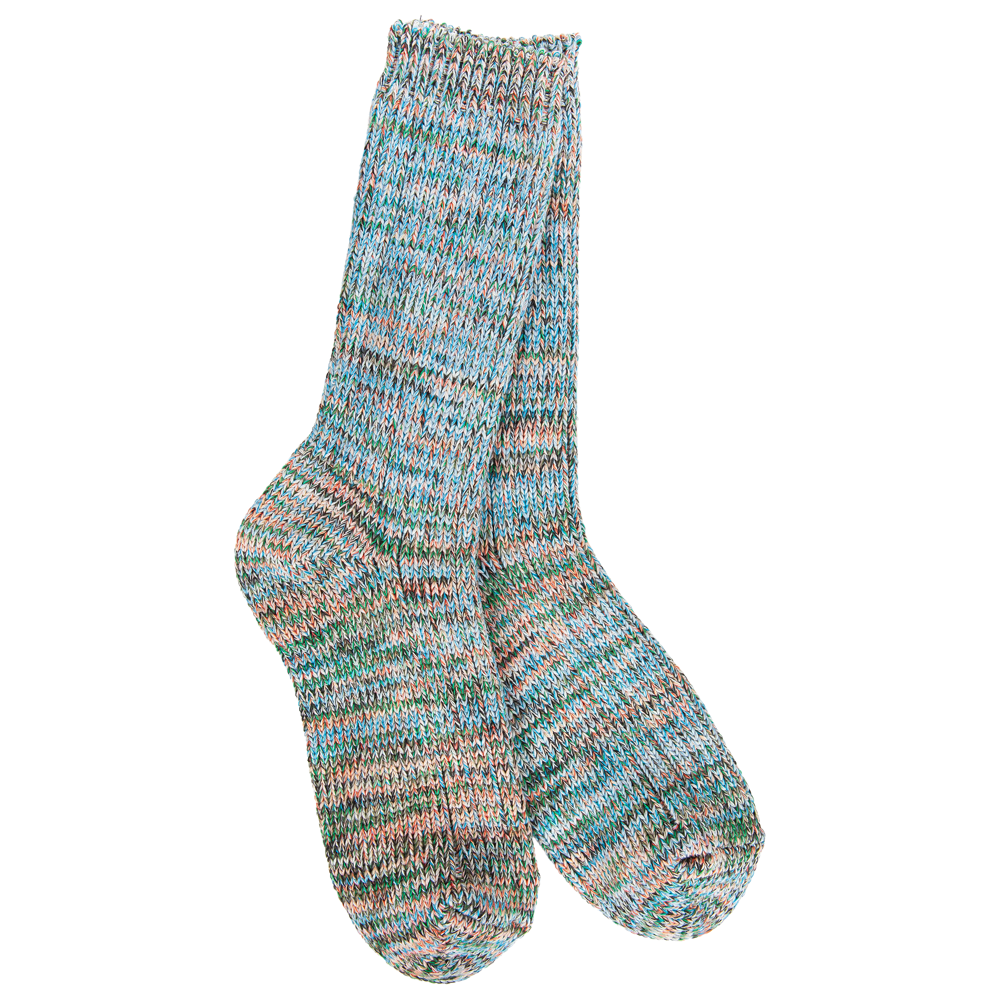 World's Softest Weekend Missioni Crew socks in Coastal