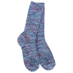 World's Softest Weekend Missioni Crew socks in Neptune