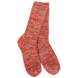 World's Softest Weekend Missioni Crew socks in Brick
