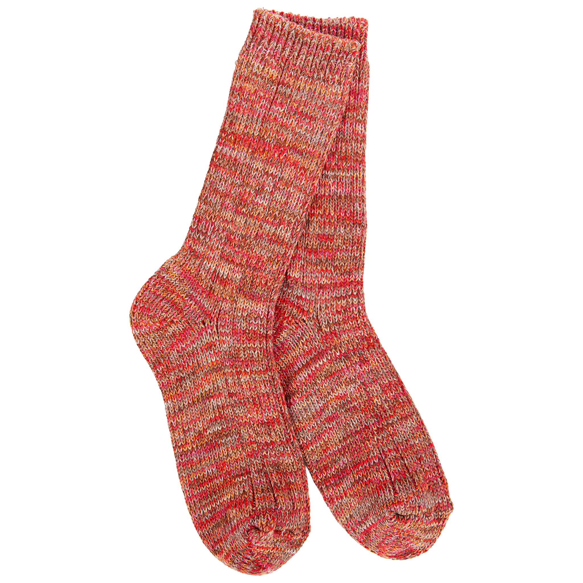 World's Softest Weekend Missioni Crew socks in Brick