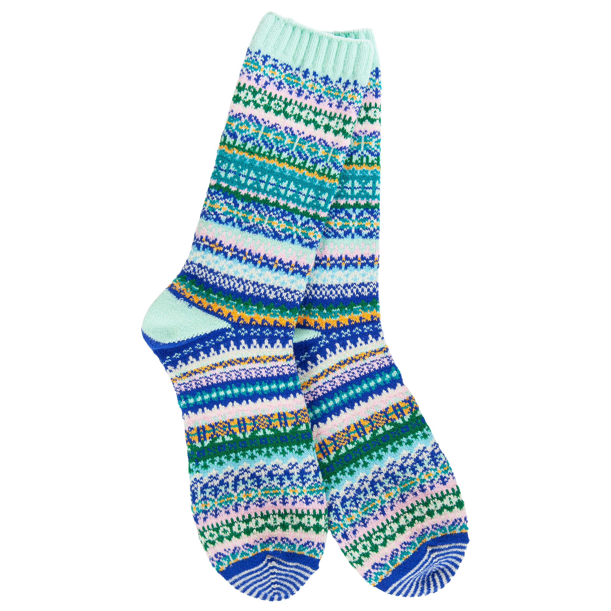 World's Softest Weekend Nordic Crew socks in Mint