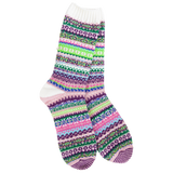 World's Softest Weekend Nordic Crew socks in Botanical
