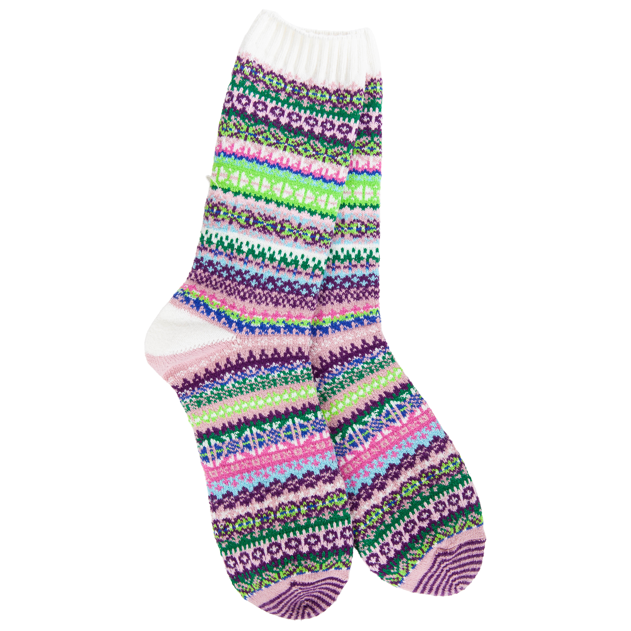 World's Softest Weekend Nordic Crew socks in Botanical