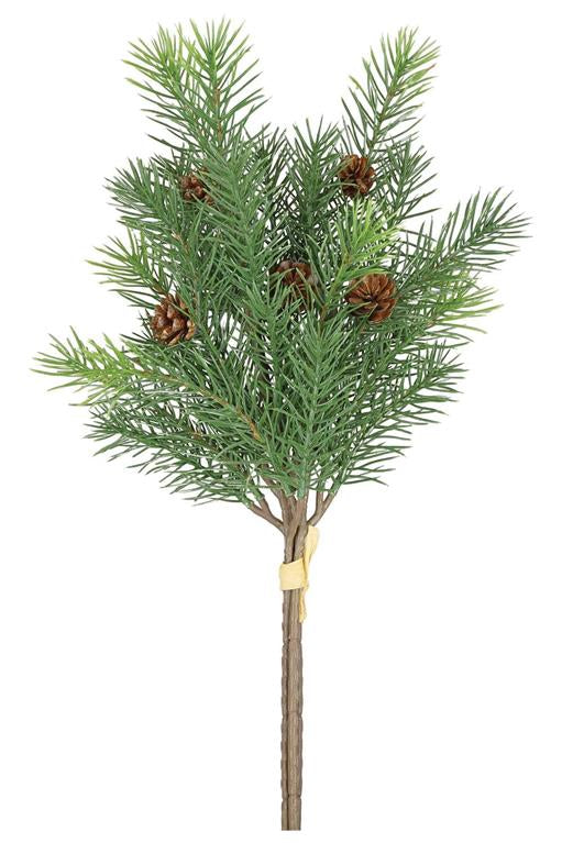 Pine and pinecone bundle, 15 inch, green and natural