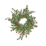Red boxwood berry wreath, 14 inch