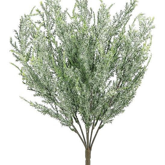 Frosted glitter cedar bush, 17 inch