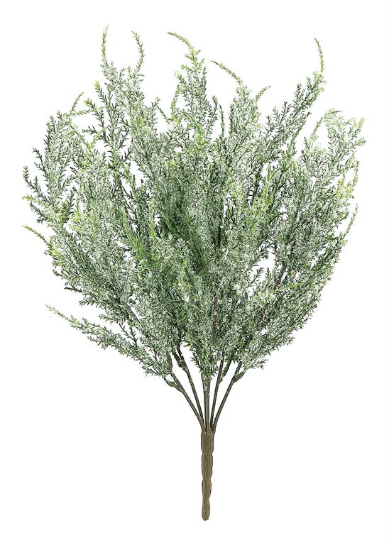 Frosted glitter cedar bush, 17 inch