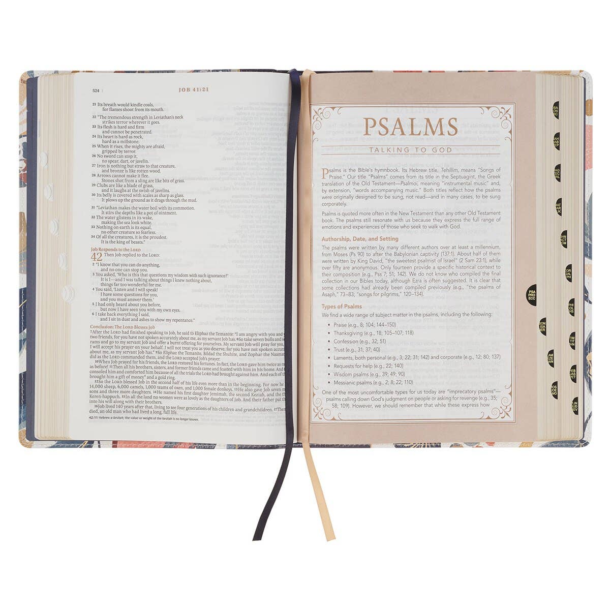 NLT Spiritual Growth Bible, spine and edge detail