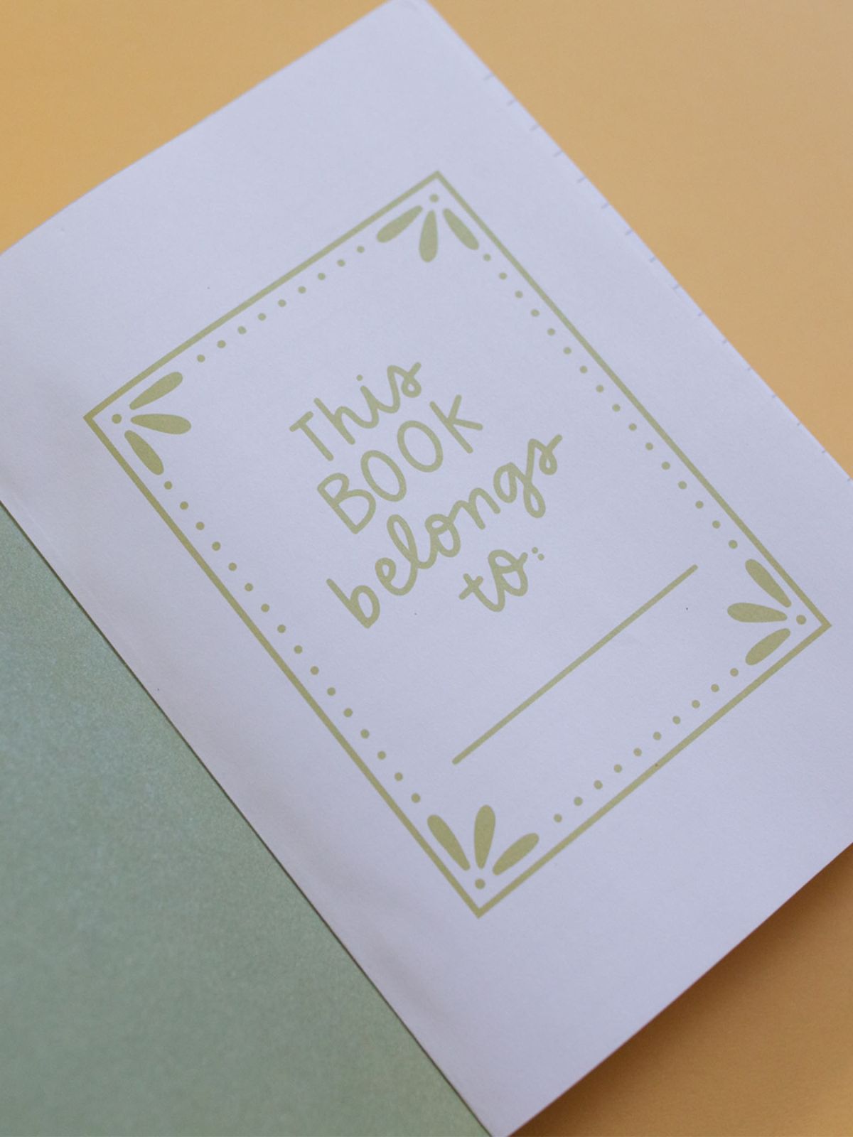Green floral 5x7 lined book journal - view 3