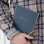 Navy sermon journal with dot grid note pages