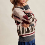 Tulip Pattern Knit Sweater in Charcoal – 5