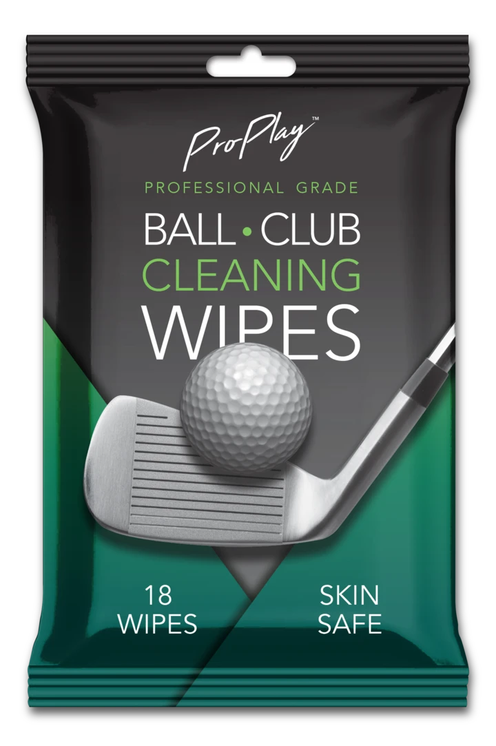 Golf ball and club cleaning wipes, 18 wipe pack