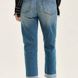 Boyfriend Cool Denim w/ Cross Back Belt Loops