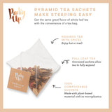 Pinky Up Vanilla Chai Rooibos Tea, Caffeine-Free Full Leaf Tea, 15 Sachets