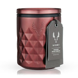 Viski Paragon Rocks Tumbler, Insulated Stainless Steel Whiskey Glass, Rose, 12 oz