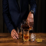 Crystal Whiskey Decanter & Rocks Glass Set – Lead-Free Crystal Barware Gift Set