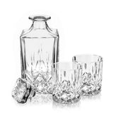 Crystal Whiskey Decanter & Rocks Glass Set – Lead-Free Crystal Barware Gift Set