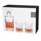 Crystal Whiskey Decanter & Rocks Glass Set – Lead-Free Crystal Barware Gift Set