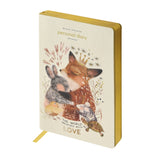 A5 vegan leather daily planner with gilded page edges and a ribbon marker, front cover