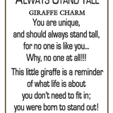 Always Stand Tall Giraffe Charm - 39 North CO 