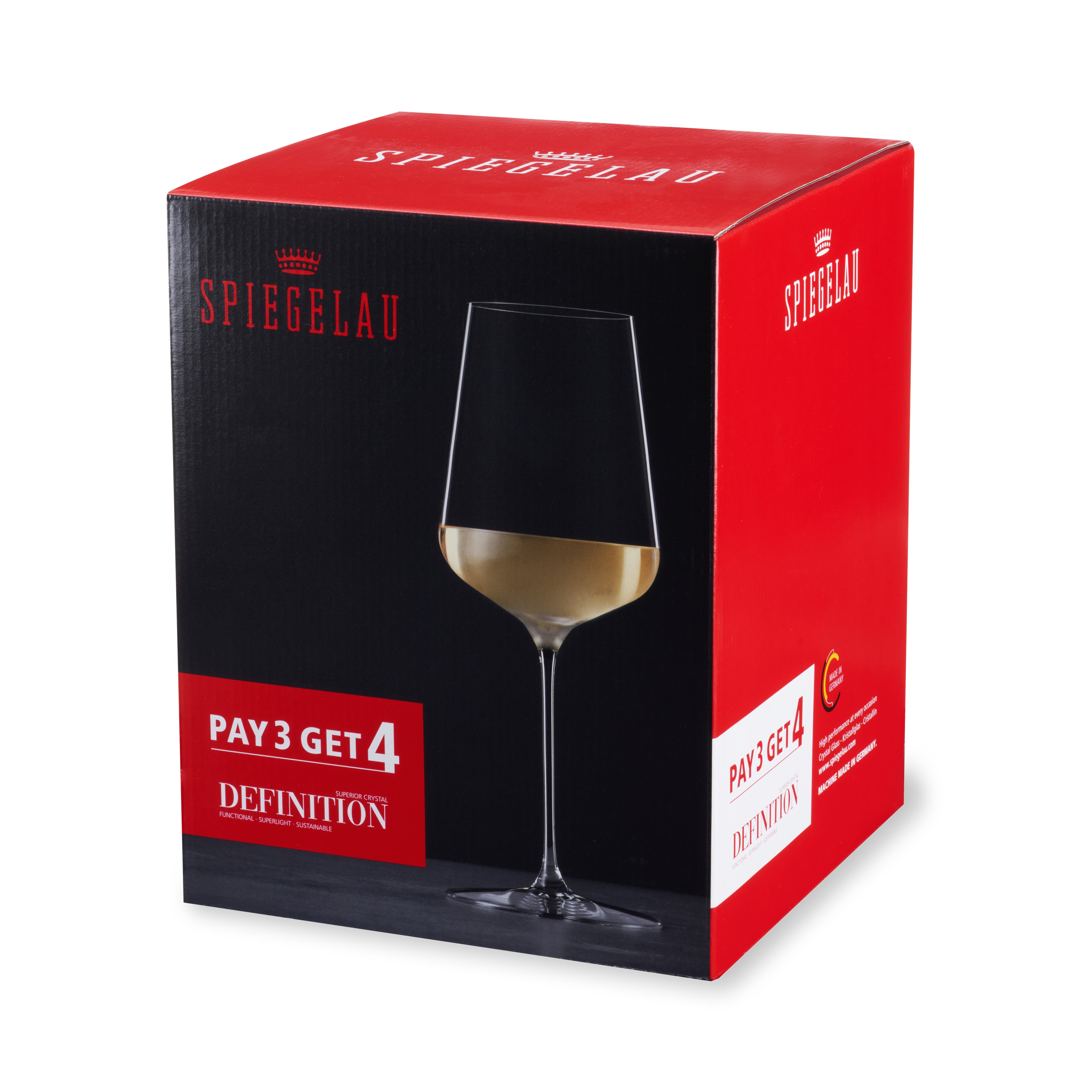 Spiegelau Definition Universal Wine Glasses, Set of 4
