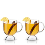 Viski Raye Hot Toddy Glasses, 12 oz, Set of 2