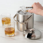 True Double-Wall Stainless Steel Ice Bucket with Tongs