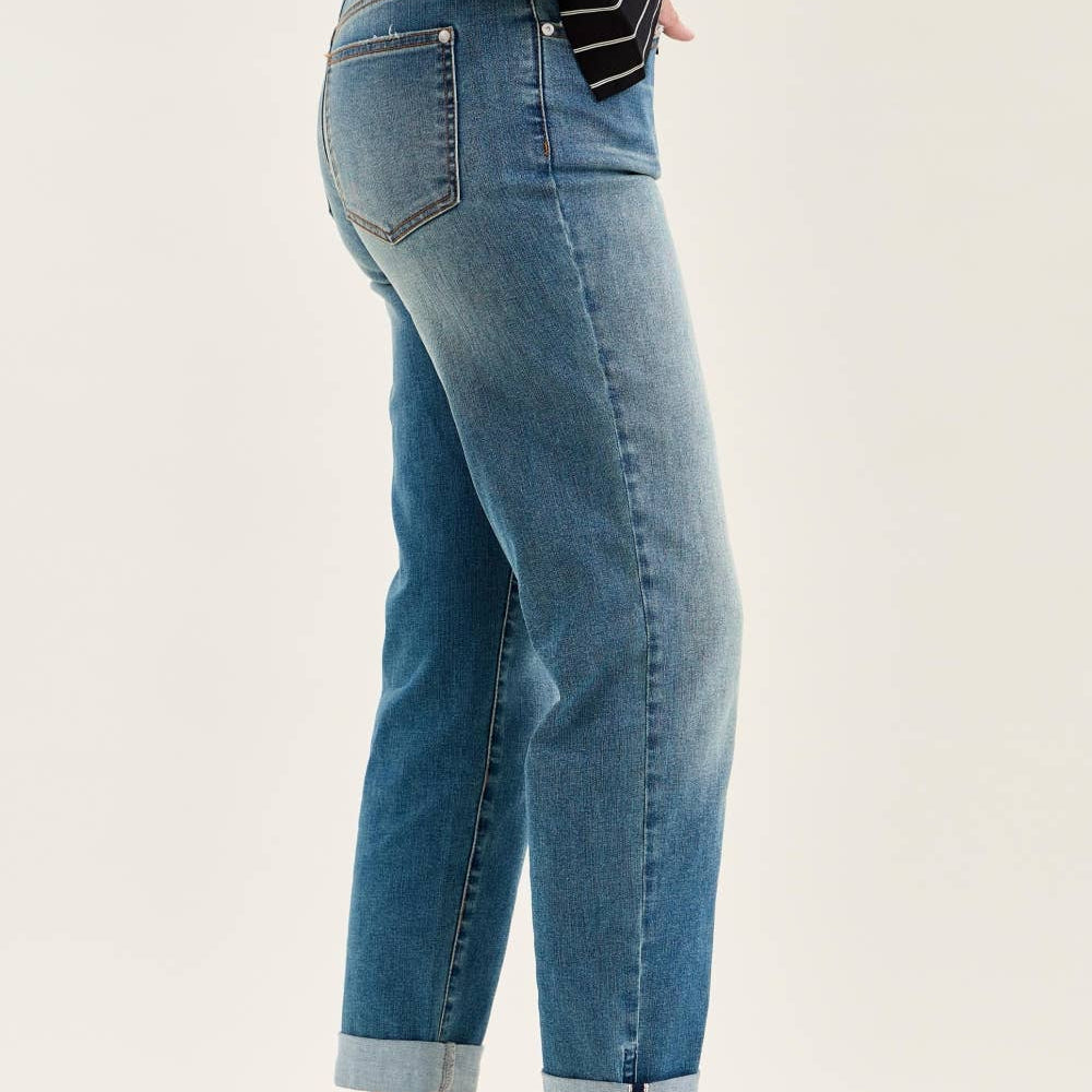 Boyfriend Cool Denim w/ Cross Back Belt Loops