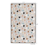 Dog paws and bone print microfiber pet drying towel, view 3