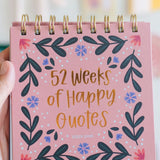 52 Weeks of Happy Quotes desk flip calendar - front
