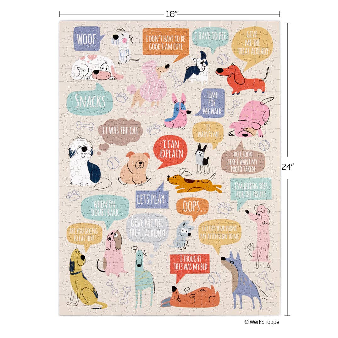 If Dogs Could Talk 500 piece jigsaw puzzle, view 5