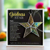 Goodness Star, Stained Glass with Hopeful Sentiment