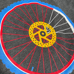 Colorado Flag Mountain Bike Wheel Unisex T-Shirt - view 4