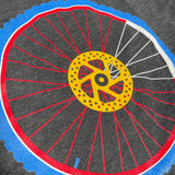 Colorado Flag Mountain Bike Wheel Unisex T-Shirt - view 4
