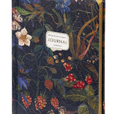 A6 vegan leather daily planner with a Forest Flowers cover and gilded page edges, detail view