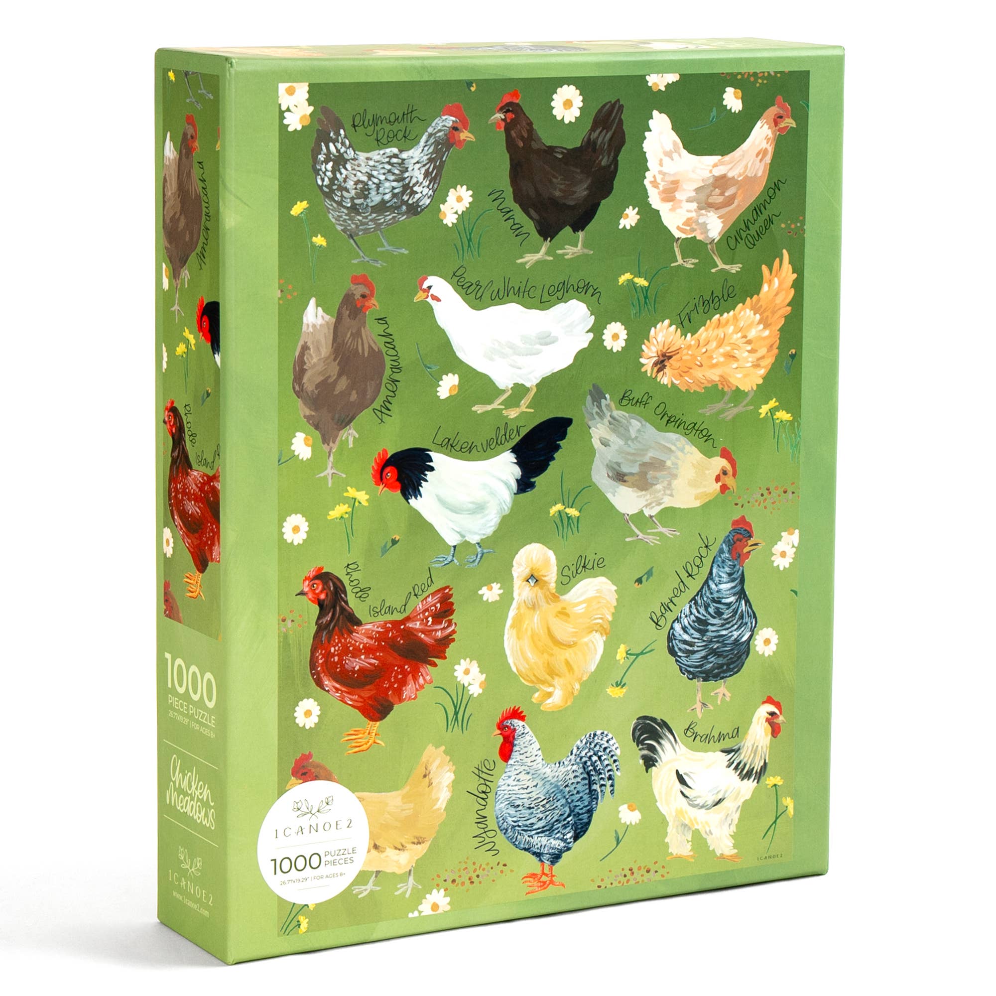Chicken Meadows 1,000 piece chicken jigsaw puzzle