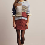 Colorblock Mixed Stripe Sweater in Blue Multi – 7