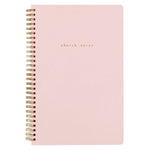 Blush Church Notes Bible study notebook with foiled hard cover